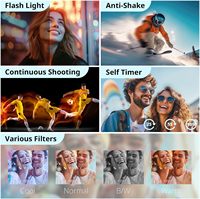 Kamera Putih 4K dengan 48MP & 180 °   Desain Kamera Kompak Layar Lipat untuk Fotografi YouTube