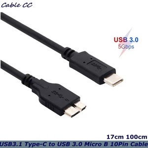 Cable USB C a Micro B - Cable Tipo C 3.0 a Micro B para Disco Duro Externo Toshiba <span class=keywords><strong>Seagate</strong></span>, WD Western Digital, HDD, Cámara, Galaxy - Product Image 1