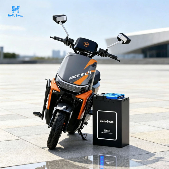 HelloSwap High-speed Long Range Electric Motorcycles for Food Delivery