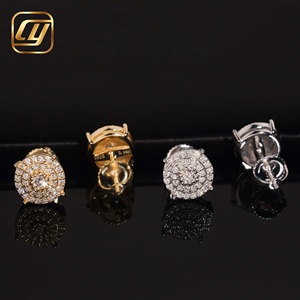 Pendientes de Diamantes Redondos Creados en Laboratorio con Certificación IGI, Plata 925, Seis Puntas, para Mujer y Hombre, Regalo de Boda, Venta al Por Mayor - Product Image 6