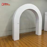 Arche décorative carrée en aluminium argenté pour toile de fond de mariage, avec cadre et housse