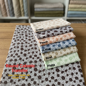 Tissu en coton imprimé par transfert cationique motif café BrewChic Unique pour chemises décontractées et accents vestimentaires de créateurs - Product Image 2