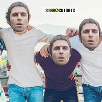 Masques faciaux en carton Star Cutouts CMP004 Liam Gallagher Six Pack avec languettes et élastiques