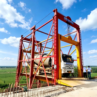 Camion-citerne à ciment de 50 tonnes, plateforme de levage verticale à charge lourde pour la construction d'infrastructure routière et de ponts industriels