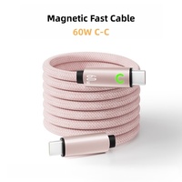 Câble de charge magnétique rapide PD 60W pour iPhone 17 16, USB-C, tressé, pour cadeaux de fin d'année