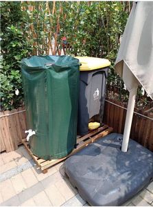 Collapsible Rain Barrel with Water Innet Filter Foldable Raintrap Diverter Sturdy PVC Garden Hydroponics Collection Storage Tank - Product Image 3