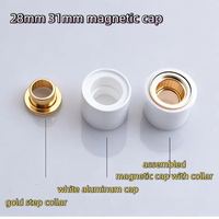 Couvercle magnétique noir mat de petite et grande taille, bouchon magnétique blanc mat de luxe pour flacon de parfum
