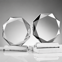 Trofeo de Cristal Facetado de Lujo con Diseño de Logotipo Personalizado para Eventos Empresariales, Premios de Campeonato, Reconocimiento y Premios