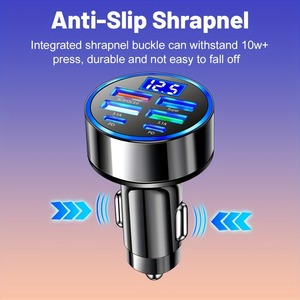 Yeni ürünler 2025 süper hızlı şarj Led ekran 6 in 1 araba şarjı adaptörü 5V/3A seyahat şarj araç adaptörü Led ekran ile - Product Image 4