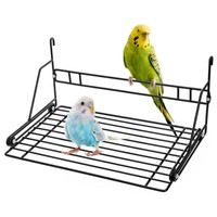 Perchoir pour oiseaux, plateforme pour cage à oiseaux, fil métallique, patio, terrasse, aire de jeux pour perroquets, calopsittes et petits oiseaux, support suspendu