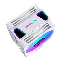 Refroidisseur d'air Lovingcool, 6 tuyaux, 12 cm, éclairage ARGB, double ventilateurs PWM, contrôle de la température, ventilateur de processeur pour ordinateur de bureau, grand volume d'air, 68 CFM