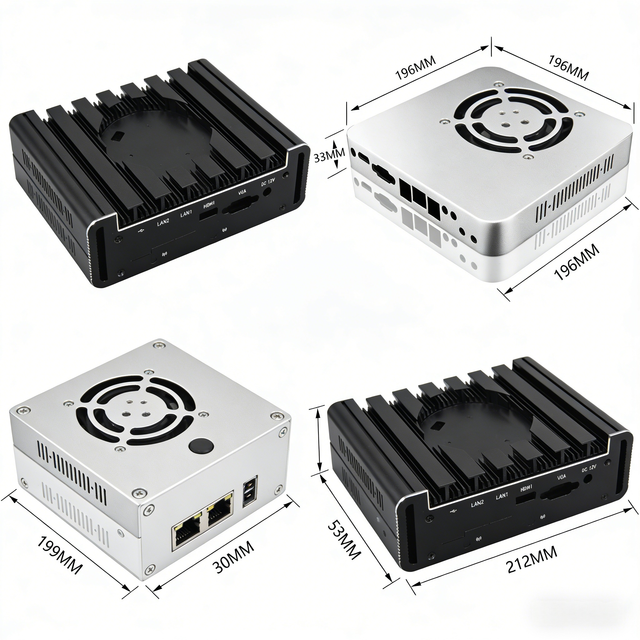 Custom Aluminum Extrusion Enclosure Industrial Mini PC Case Heatsink Housing Electronic Project Box OEM Manufacturer