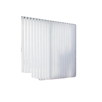 Kit de stores occultants verticaux INNOVASIA, lames en tissu de 127 mm, stores filtrants la lumière, blanc, largeur 200 cm, hauteur 260 cm