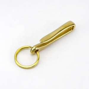 Meetee AP155 Solid Brass <strong>Hook</strong> with Key Ring U-shaped Key Chain Belt Buckle Luggage Accessories Keychain Brass <strong>Dog</strong> <strong>Hooks</strong> - Product Image 6