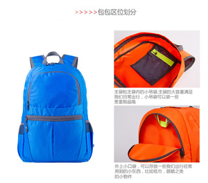 Sac à dos de voyage sportif de randonnée en montagne en plein air, sac d'école pliable léger de couleur personnalisée 2022 - Product Image 4