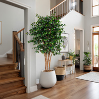 Bonsaï d'arbre de figuier artificiel d'intérieur de haute qualité, plante artificielle en plastique durable pour la décoration de la maison et du bureau, pour l'aménagement paysager et les anniversaires