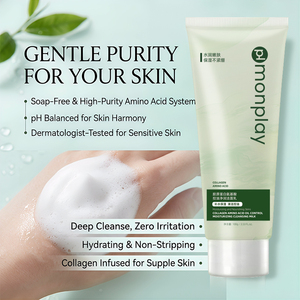 <span class=keywords><strong>Lait</strong></span> Nettoyant <span class=keywords><strong>Non</strong></span> Comédogène au Collagène et Acides Aminés, Contrôle du Sébum, Anti-Acné pour le Visage - Product Image 1