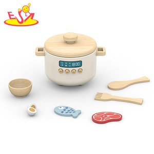 Nouveau jeu de cuisine <span class=keywords><strong>en</strong></span> <span class=keywords><strong>bois</strong></span> 2026 pour tout-petits, avec autocuiseur, ustensiles et aliments W10L133 - Product Image 2