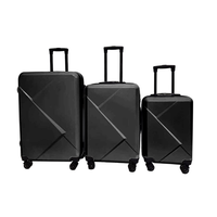 Valise en ABS haut de gamme personnalisable en gros, ensemble de 3 pièces (20, 24, 28 pouces), avec logo personnalisé, bagage approuvé par la TSA pour les voyages aériens, usage quotidien