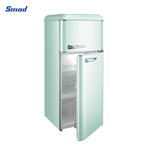 Réfrigérateur rétro de taille moyenne à double porte avec congélateur supérieur coloré - Product Image 2
