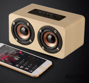 Altoparlante <span class=keywords><strong>Wireless</strong></span> Portatile in Legno, <span class=keywords><strong>Cassa</strong></span> Attiva BT 5.0, Batteria da 1200mAh, Soundbar Super Bass Stereo, Speaker a Mano - Product Image 6