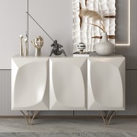 Console d'entrée moderne minimaliste italienne, meuble de rangement élégant avec éclairage, meuble de salon, mobilier de maison écologique