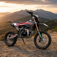 Moto Pit 125cc TURRUT Double Démarrage Boîte à Filtre à Air Imperméable Moto Tout-Terrain Débutant Usine 125cc