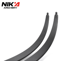 Branches de tir à l'arc Nika Archery Takedown Long Limbs N3 Progress Small Logo en fibre de carbone ILF pour arc recurve