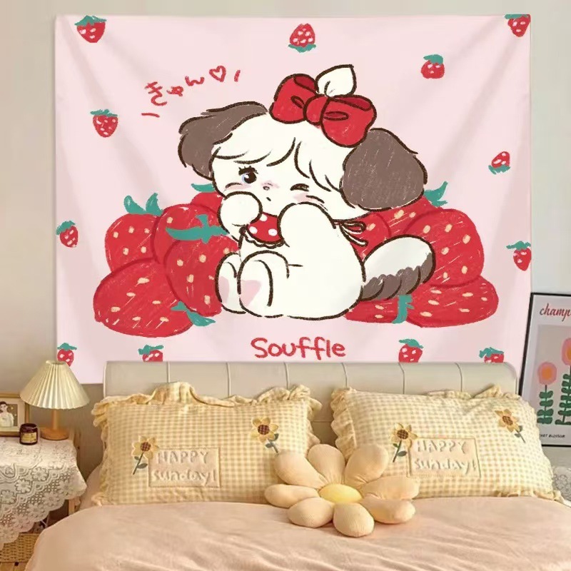 Chiot queue de cheval machine papillon fraise