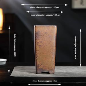 Vaso classico in ceramica viola orchidea e Bonsai con foro di drenaggio eco-friendly 3-6L Desktop giardinaggio casa <span class=keywords><strong>fioriera</strong></span> - Product Image 6