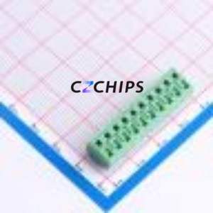 MX127S-3.81-10P-GN01-Cu-Y-A Screw Terminal Block Through hole Component (THT),P=3.81mm Connector 1x10P 3.81mm Green Through Hole - Product Image 2