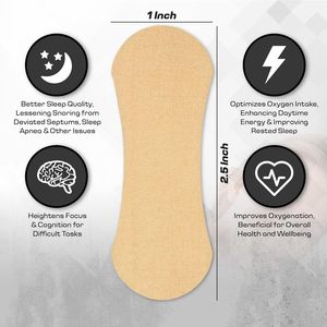 Cerotti Nasali Traspiranti con Forte Adesivo per Aprire Delicatamente i Passaggi Nasali, Ridurre il Russare e Migliorare il Comfort Respiratorio Notturno - Product Image 2