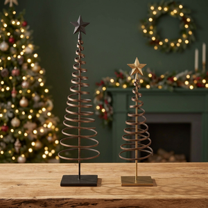 Support de bougie en spirale en fer forgé Sonnet Decor avec dessus en forme d'étoile, décoration de Noël faite à la main pour la maison - Product Image 3