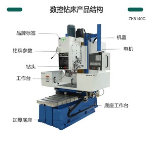 Máquina de Perforación Vertical CNC Zk5140c de 1 Eje para Metal, Alta Productividad, Larga Vida Útil - Product Image 3