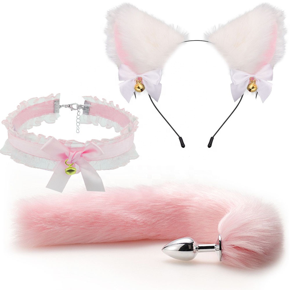 Beliebte Sexspielzeuge: Fox Tail Anal Plug mit Katzohren fr Erwachsene