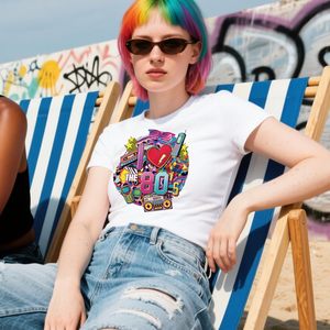 Parches Termoadhesivos y Pegatinas de Vinilo Personalizados con Temática de los 80s y 90s, 20 Piezas, <span class=keywords><strong>para</strong></span> Camisetas, Bolsas, Manualidades, Listos <span class=keywords><strong>para</strong></span> Planchar - Product Image 2