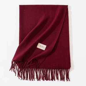 Bufanda Larga de Invierno para Mujer, Elegante, Suave, Roja, Cálida, de Poliéster, con Logotipo Personalizado de Alta Calidad, Impresión Digital, para Oficina 823 - Product Image 6