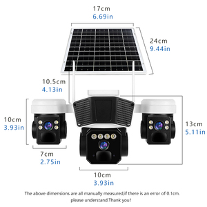 Năng lượng mặt trời-Powered ngoài trời cctv IP <span class=keywords><strong>Camera</strong></span> ba ống kính liên kết tầm nhìn ban Đêm 4G Thẻ Sim năng lượng mặt trời sạc Wifi/4G mạng không dây <span class=keywords><strong>Camera</strong></span> - Product Image 6