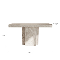 KUMUSI FURNITURE Table console carrée élégante en marbre avec taille personnalisable, facile à nettoyer, pour salon et usage hôtelier