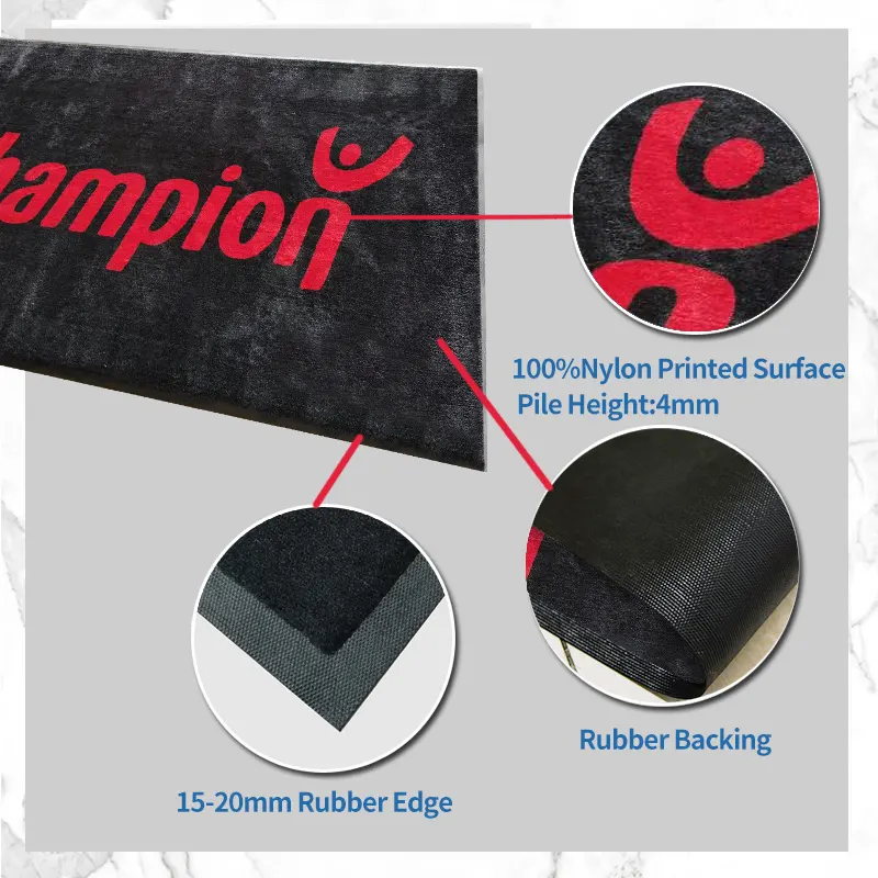 40*60 cm Customized Size Digital Printing Logo Rug Shaped Carpet Logo Custom Printed Indoor or Outdoor Printed Logo Mat