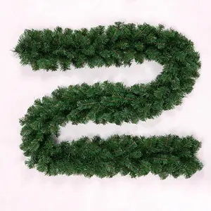 Factory Price Custom 270cm Greenery Christmas Garland For Outdoor Indoor Christmas Decorations