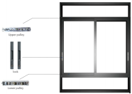 Fenêtre Coulissante Moderne Anticyclonique en Alliage d'Aluminium GELLJA CE, Fenêtre et Portes <span class=keywords><strong>à</strong></span> <span class=keywords><strong>Double</strong></span> <span class=keywords><strong>Vitrage</strong></span> Sur Mesure pour Maison - Product Image 3