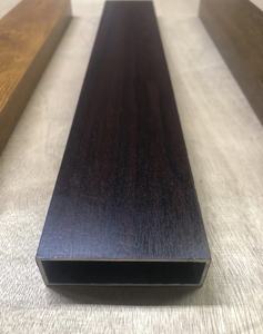 アルミ製直送中空長方形パイプスクエアボックス焼き6063 15mm木目装飾アルミチューブ建設用 - Product Image 2