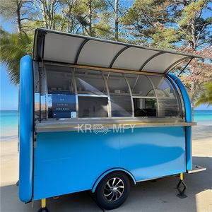 Camionnette de restauration mobile pour la vente de hot-dogs en plein air, remorque à bière mobile - Product Image 4