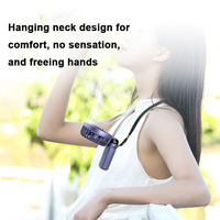 Nouveau ventilateur portable USB rechargeable, mini, pliable, avec affichage numérique, vente en gros, équipement personnel de soins quotidiens
