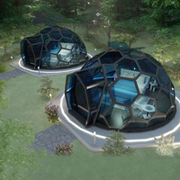 Nouvelle Tente Dôme de Luxe Personnalisée pour l'Extérieur, la Maison et l'Hôtel 2024 - Tente Dôme Géodésique de Glamping avec Couverture en PVC et Verre Imperméable