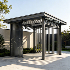 Pergola intelligente en aluminium certifiée CE, gazebo à lames orientables électriques imperméable pour complexe hôtelier et terrasse extérieure - Product Image 1