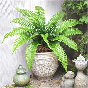 Hojas Artificiales de Bajo MOQ, Bonsái, Hierba Persa, Decoración para el Hogar, Plantas de Fondo, Hojas Verdes Artificiales de Aspecto Natural para Pared - Product Image 3