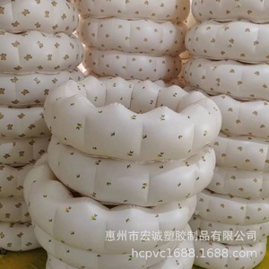 <b>Inflatable</b> Petal Bathtub Olive Blossom Bear Head Pattern <b>For</b> Children Thickened PVC Material Hiking Camping Use - Product Image 3
