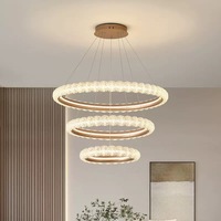 2025 italien minimaliste luxe salon éclairage moderne Simple élégant circulaire lampes suspendues nouveaux lustres suspensions